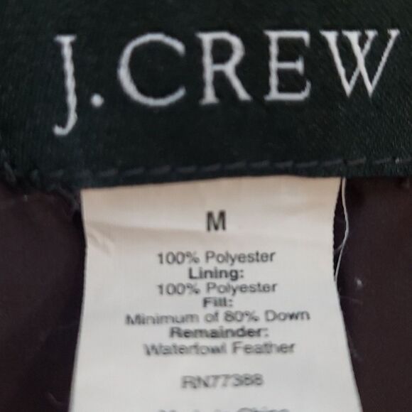 J. Crew Dark Brown Quilted Down Feather Puffer Vest Sz M - Picture 3 of 9